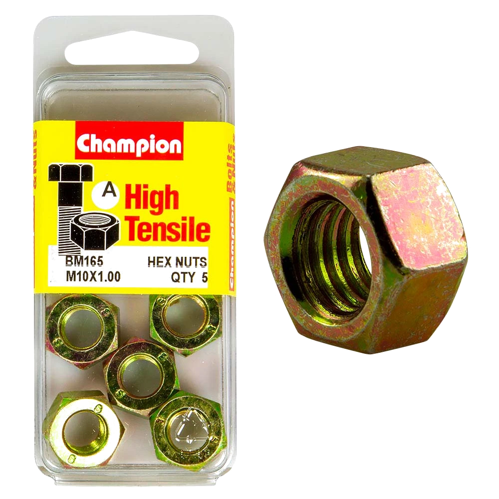 Champion M10 x 1.00 Hex Nut (A) - GR8.8