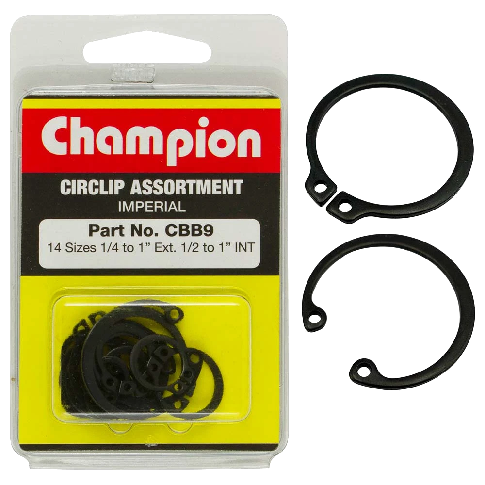 Champion 19Pc Imperial Circlip (Int & External) Assortment