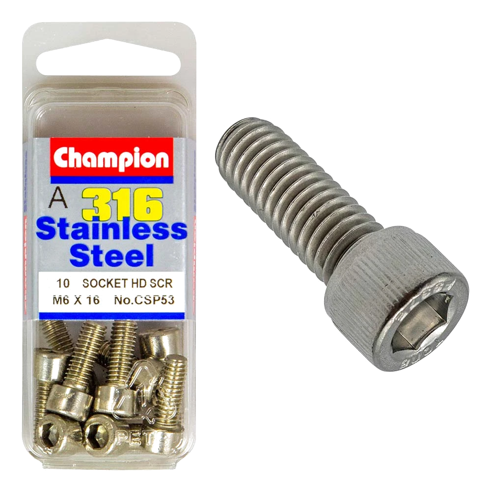 Champion 316/A4 M6 x 16 Socket HD Set Screw (A)