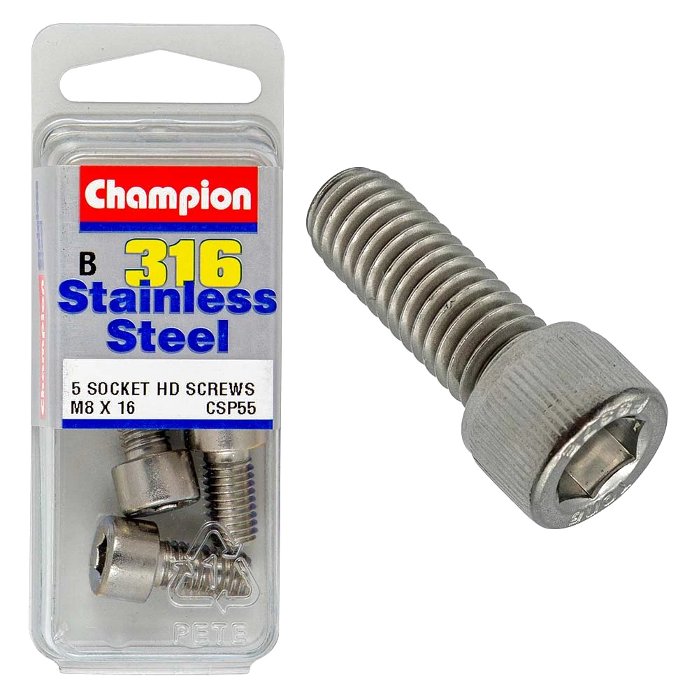 Champion 316/A4 M8 x 16 Socket HD Set Screw (B)
