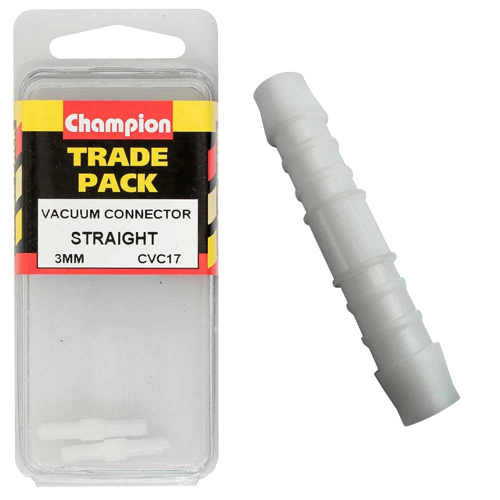 Champion Vacuum Hose - Straight Connector 3mm