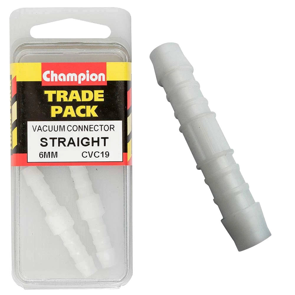 Champion Vacuum Hose - Straight Connector 6mm