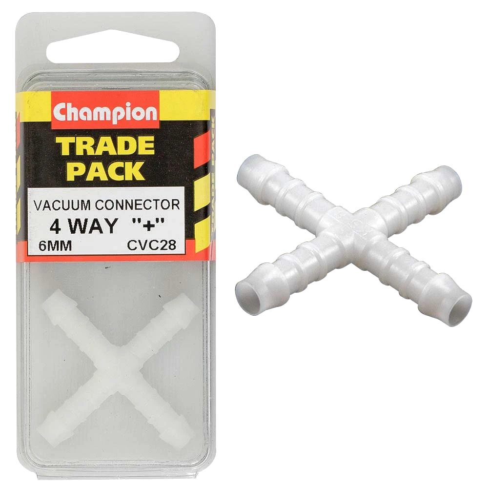 Champion Vacuum Hose - 4 Way x Piece 6mm