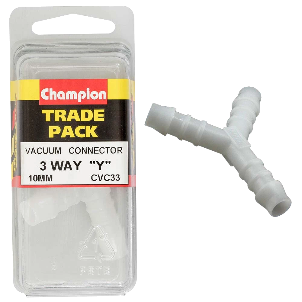 Champion Vacuum Hose - 3 Way Y Piece 10mm