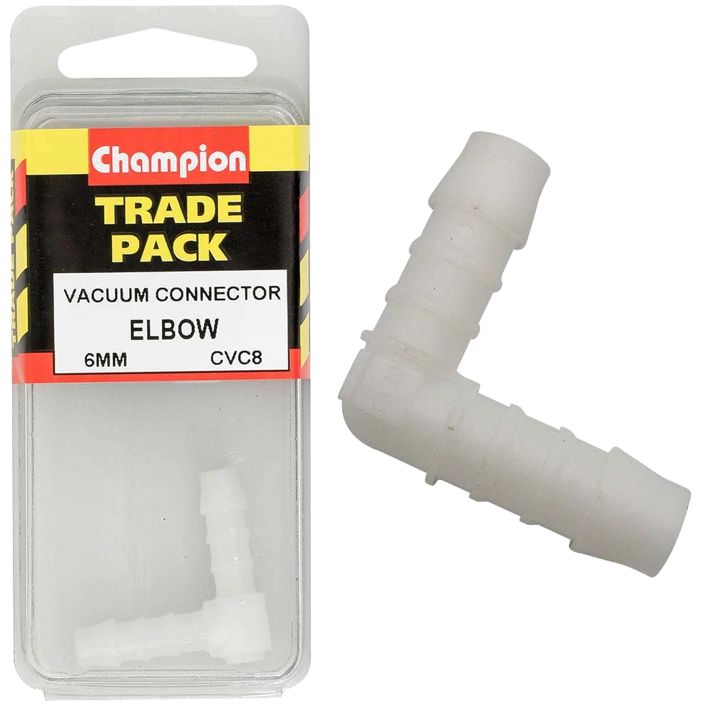 Champion Vacuum Hose - 90 Deg Elbow 6mm
