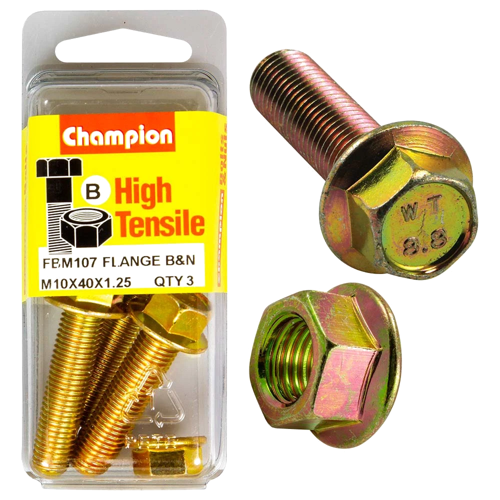 Champion Flange Bolt M10 x 40 x 1.25 (B) - GR8.8