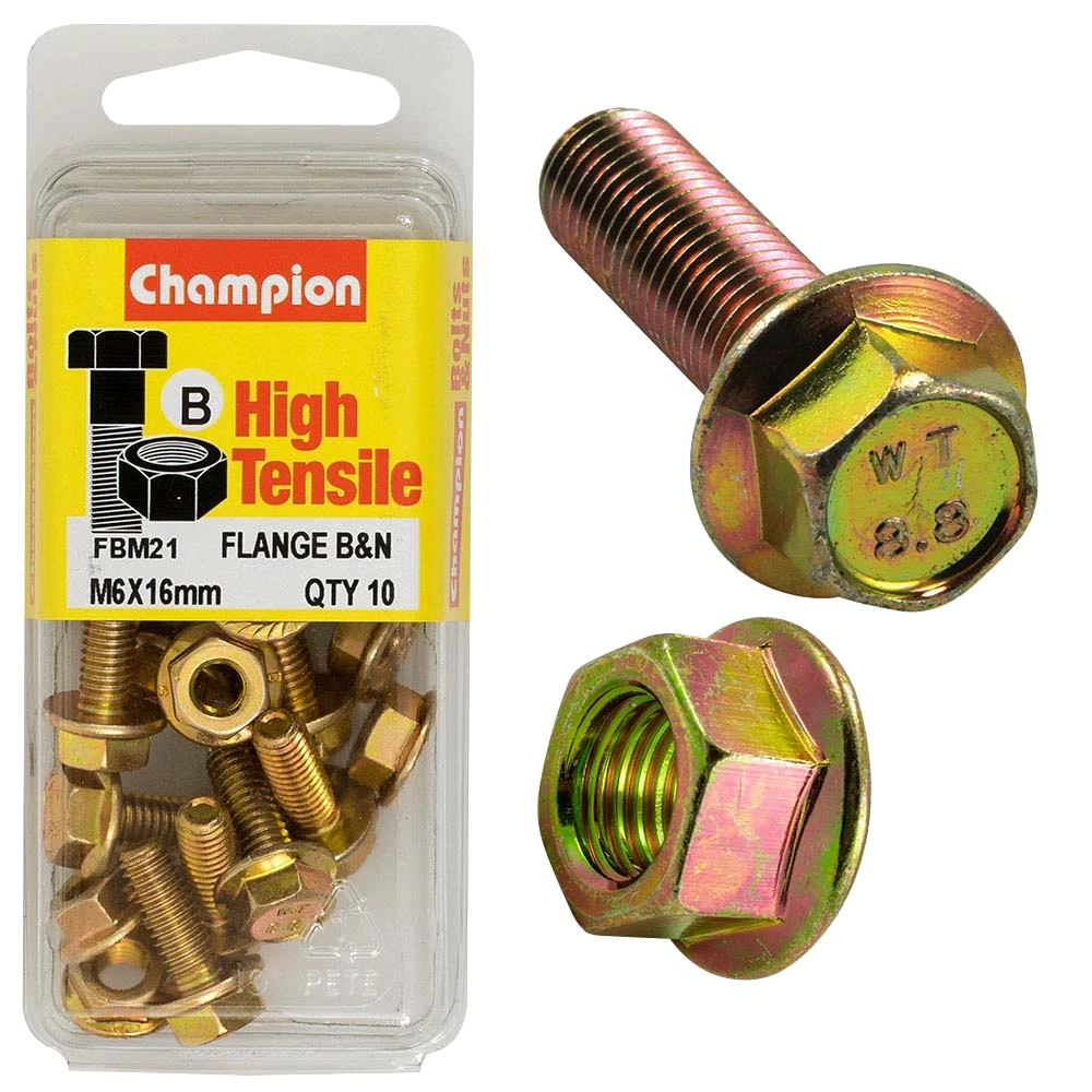 Champion Flange Bolt M6 x 16 (B) - GR8.8