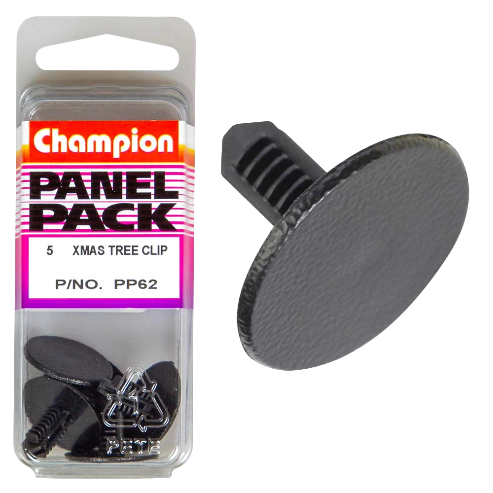 Champion Xmas Tree Clip Black 20.8mm HD x 13.5mm -5pk****