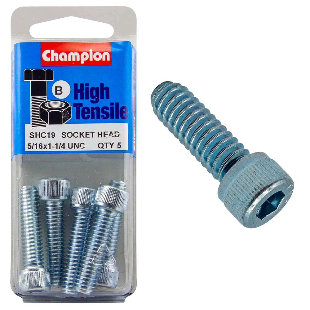 Champion Socket HD Set Screw 5/16in x 1-1/4in (B) - GR5