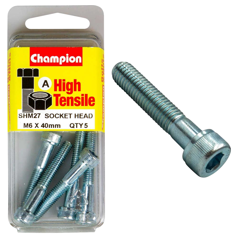 Champion Socket HD Set Screw M6 x 40 (A) - GR12.9