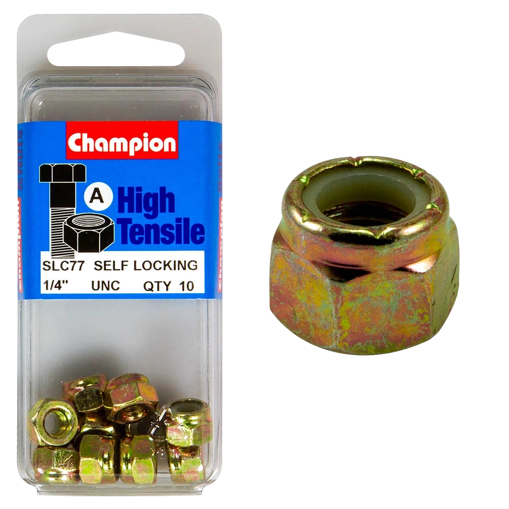 Champion Nyloc Nut UNC 1/4in (A) - GR5