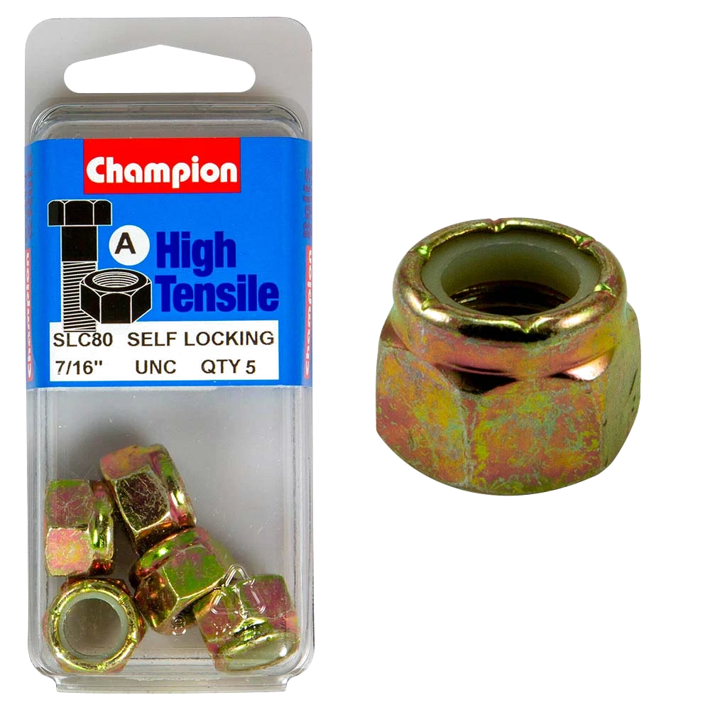 Champion Nyloc Nut UNC 7/16in (A) - GR5