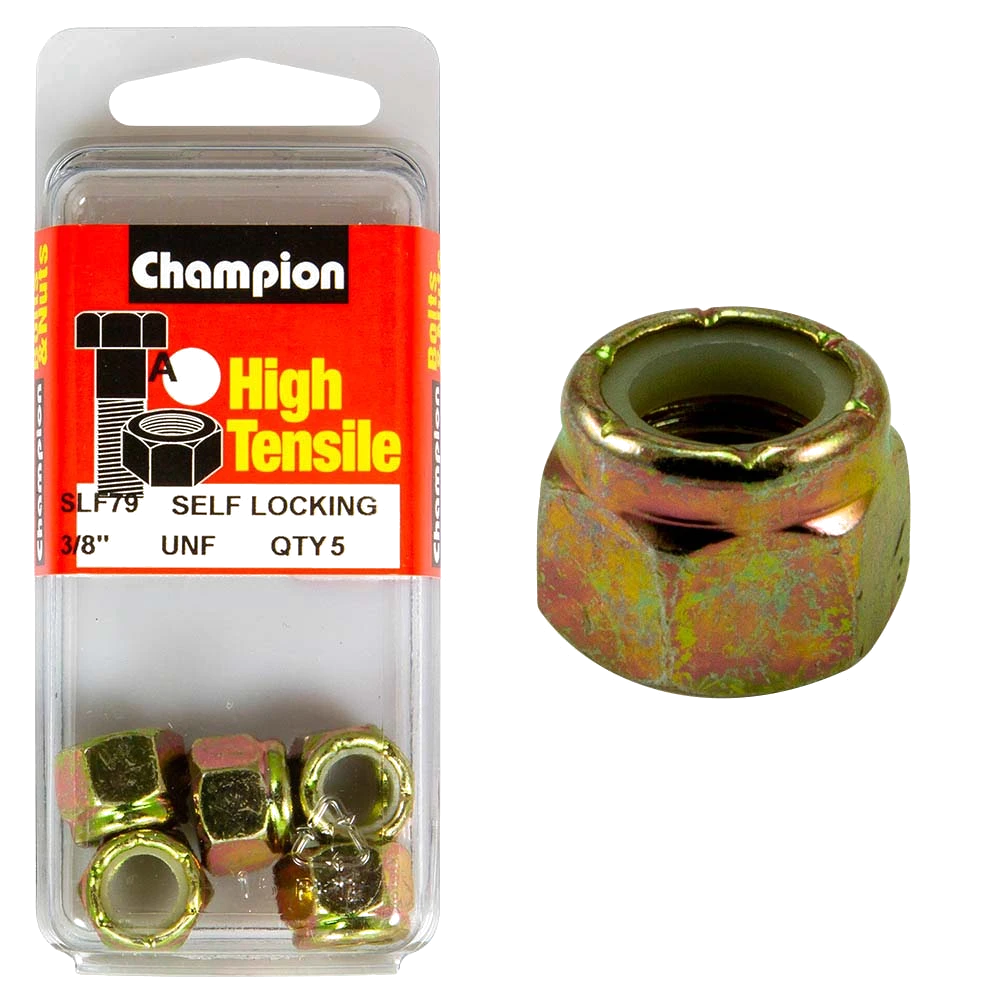 Champion Nyloc Nut UNF 3/8in (A) - GR5