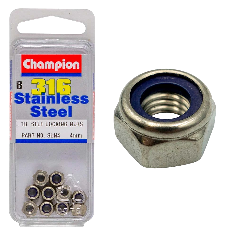 Champion 316/A4 M4 Self Locking Nut (C)