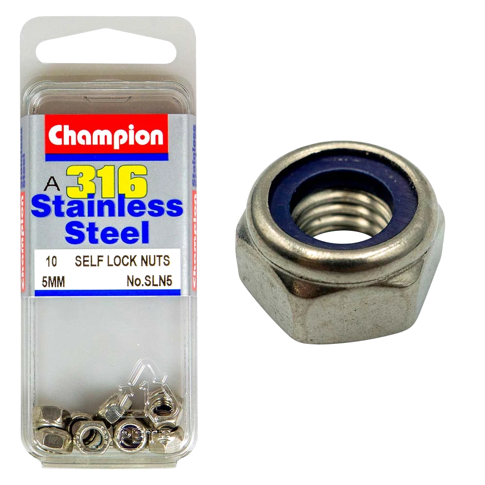Champion 316/A4 M5 Self Locking Nut (C)
