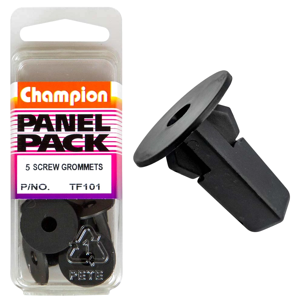 Champion Screw Grommet Black 17mm(L)8x8mm(Hole)20mm(HD) 5pk