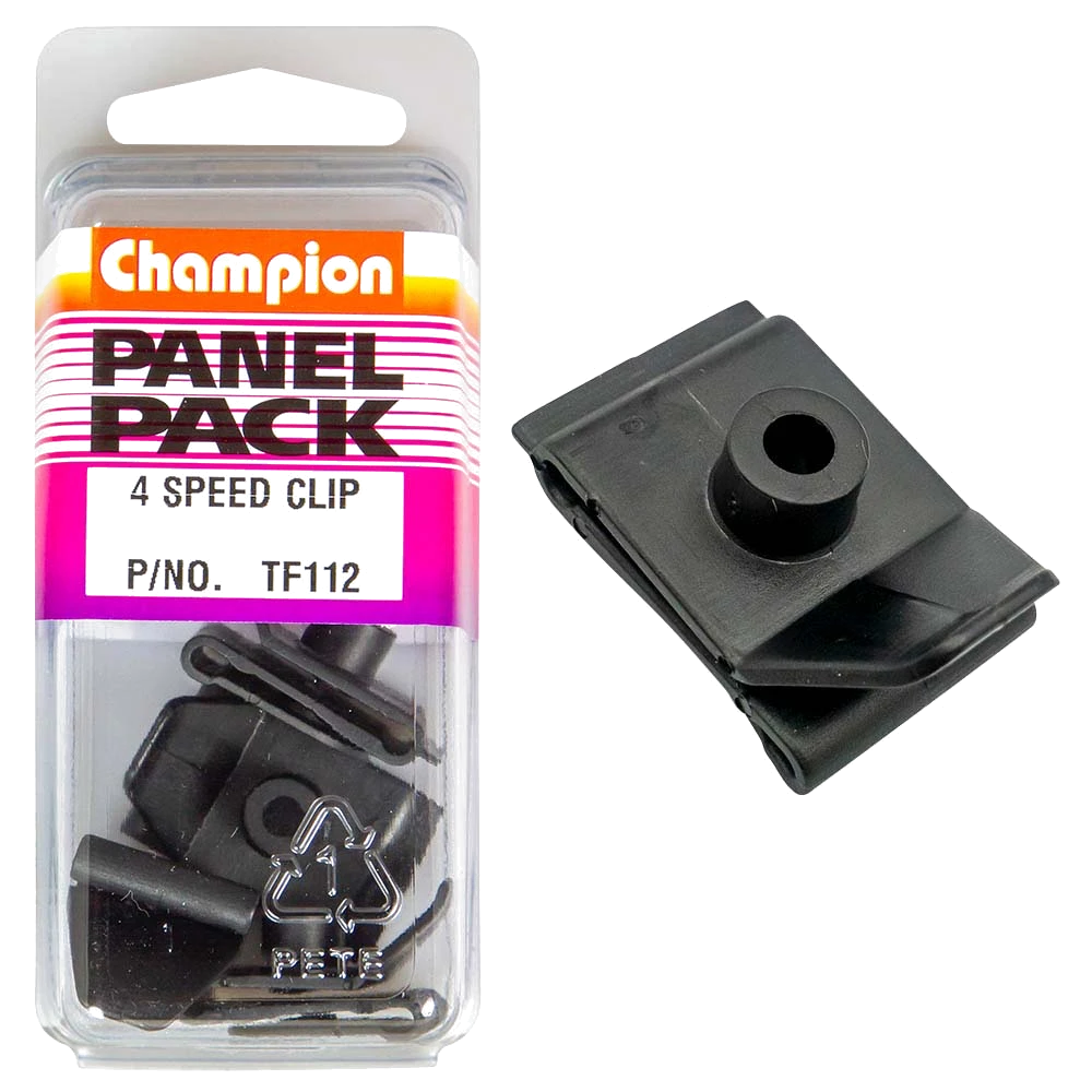 Champion Speed Clip Black 4.8mm(Screw Size) 4pk