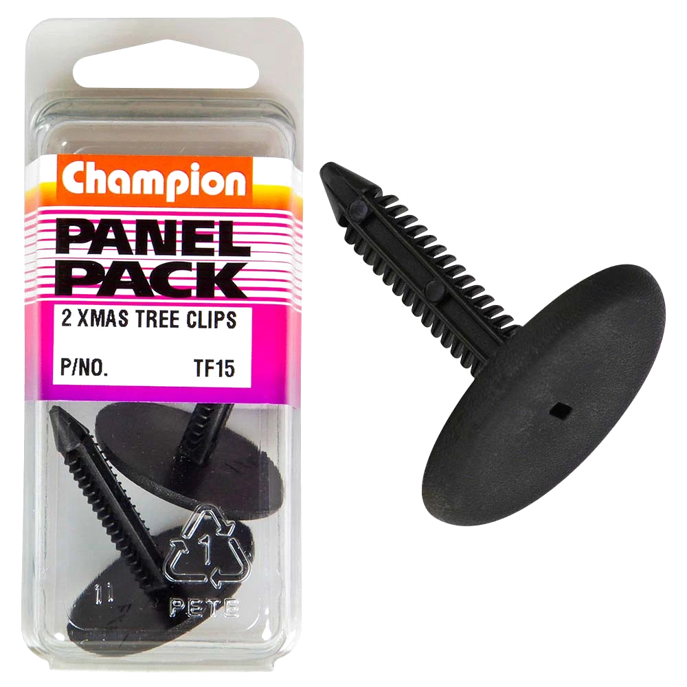 Champion Xmas Tree Clip Black 34.8mm HD x 36mm -2pk
