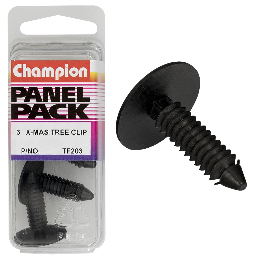 Champion Xmas Tree Clip Black 29mm(L) 22mm(HD) 3pk