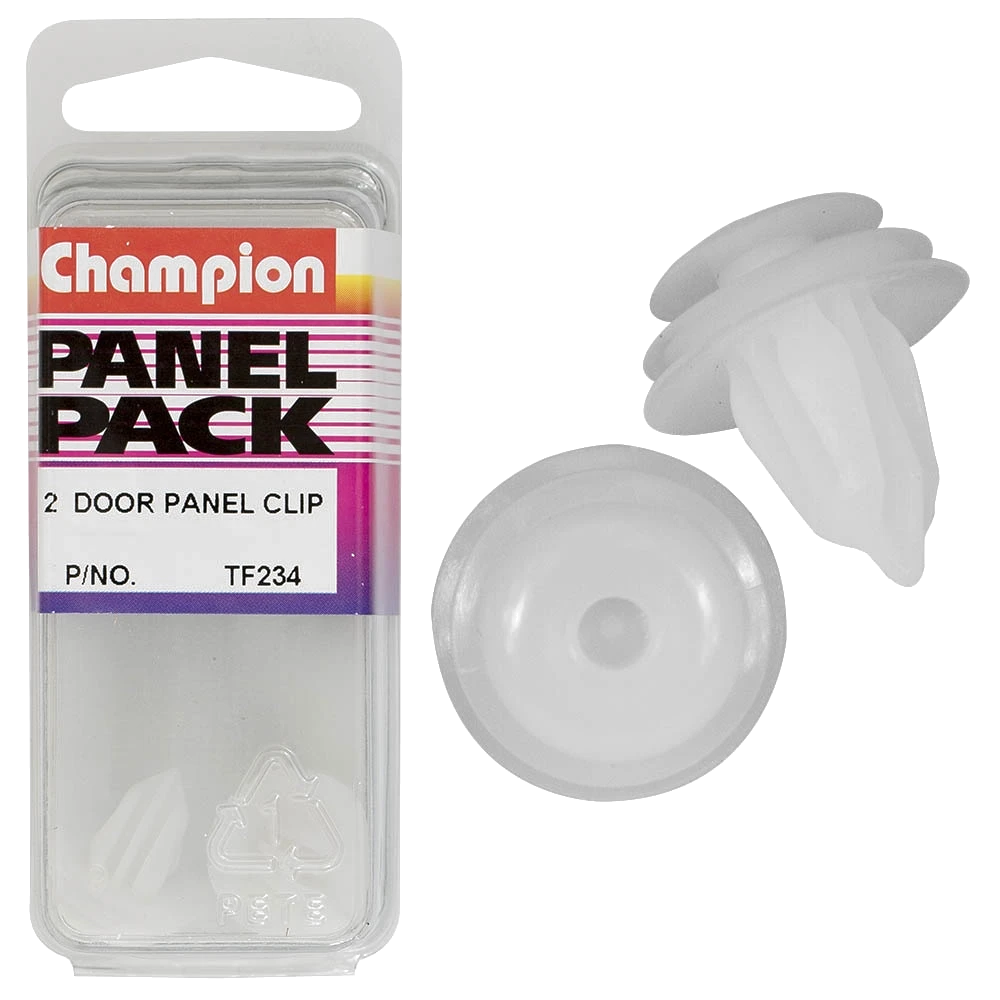 Champion Trim Clip Black 9mm(Hole) Head 13mm(Top HD) 2pk