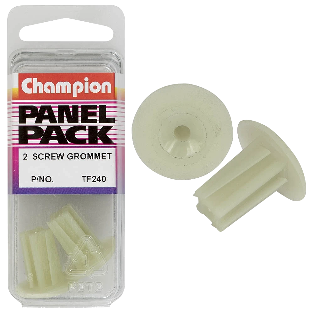 Champion Screw Grommet Clear 22mm(W) 20mm(L) 12mm(Hole) 2pk