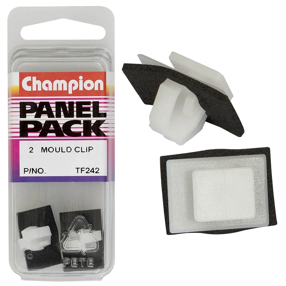 Champion Mould Clip Clear Head 10x12mm(Top)14x20mm(Bott) 2pk
