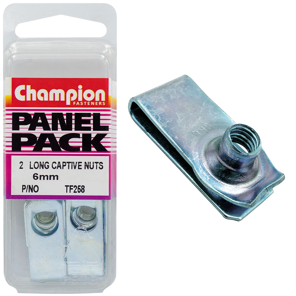 Champion Long Captive Nuts 6x1mm -2pk