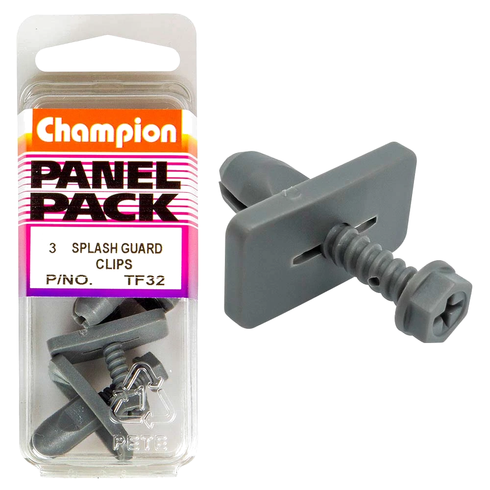 Champion Splash Guard Clip 26mm x 14mm -3pk