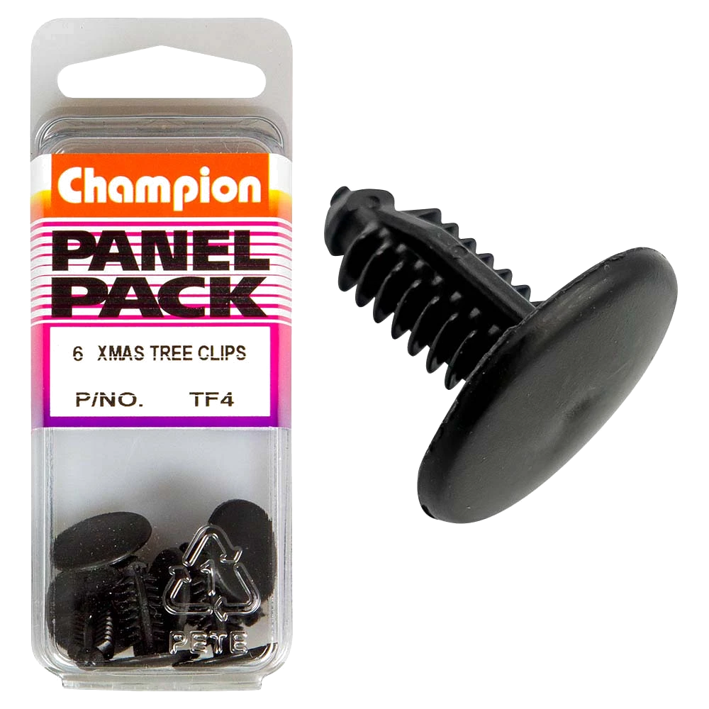 Champion Xmas Tree Clip Black 16mm HD x 15mm -6pk