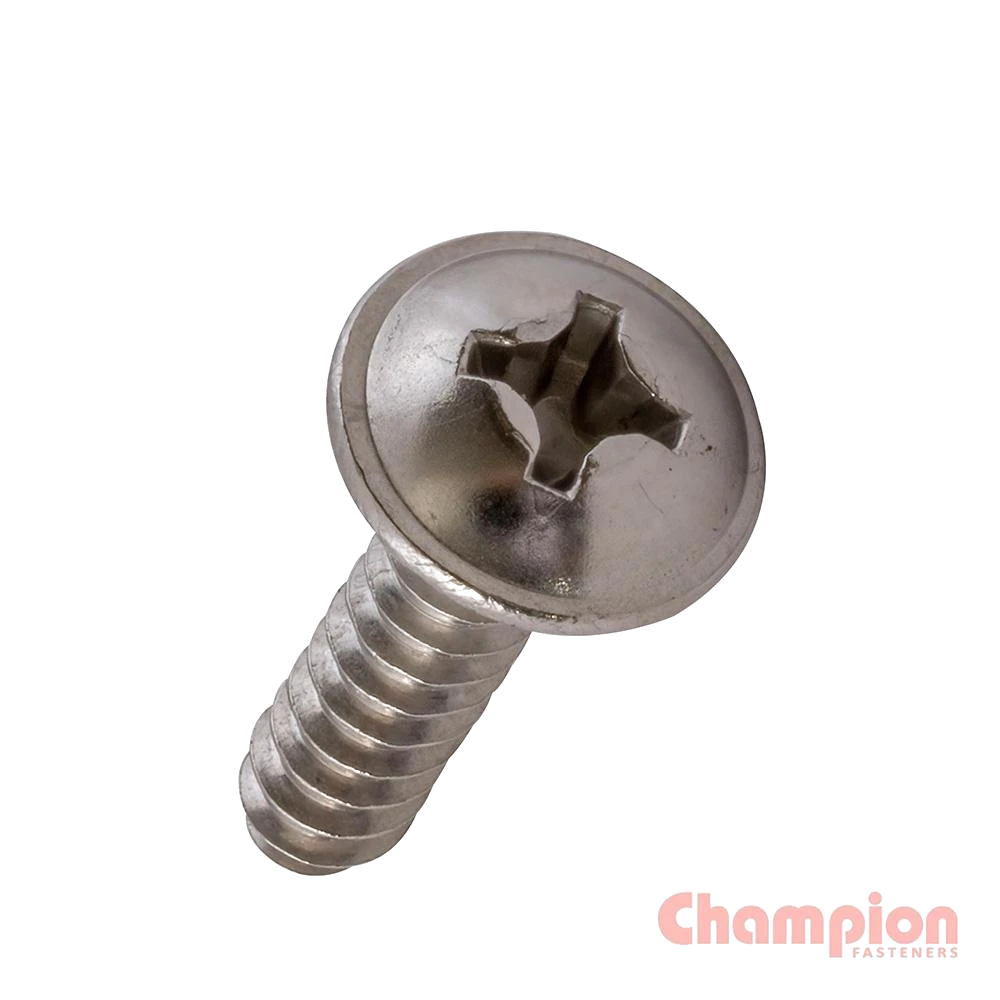 Champion SS Mushroom Head S/Tapping Screw 4.8x13mm - 316/A4