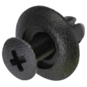 Champion Scrivet Clip Black 17mm Head x 10mm - 50pk