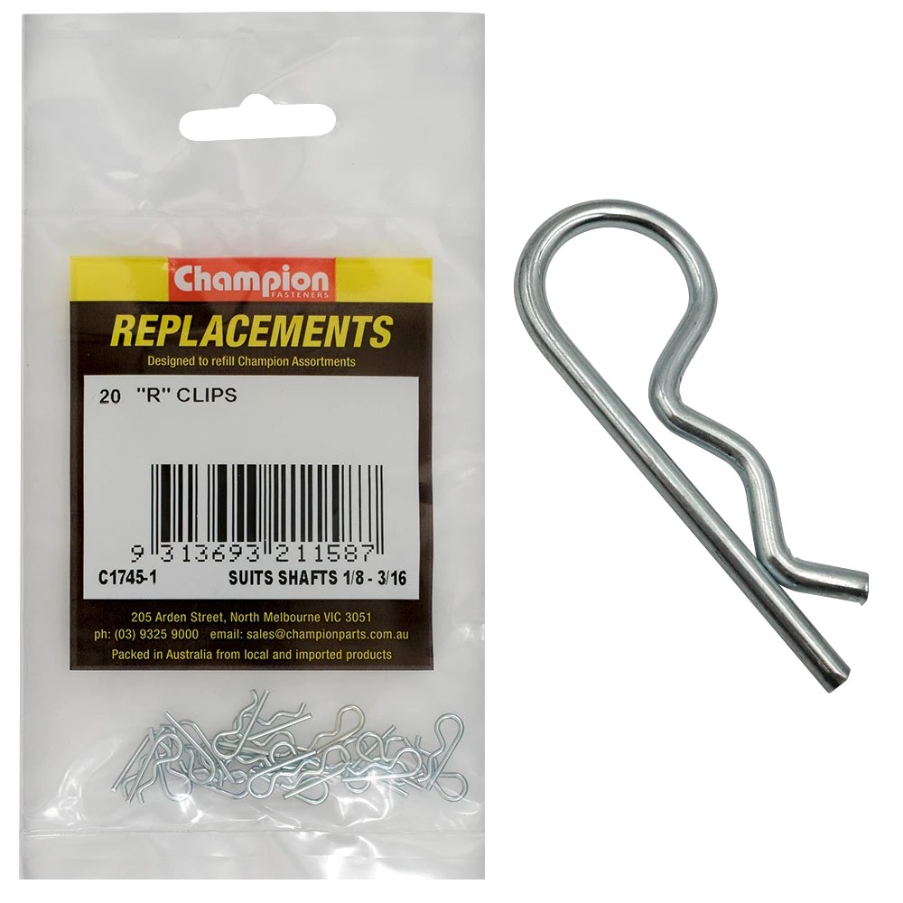 Champion R - Clip To Suit 3/8in To 1/2in Shaft Dia. - 100pk