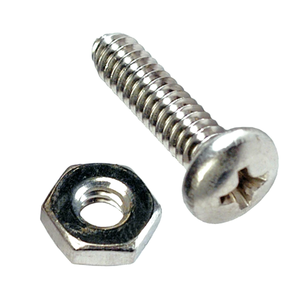 Champion 1/4in x 1 - 1/2in Round HD Screw/Nut - 100pk