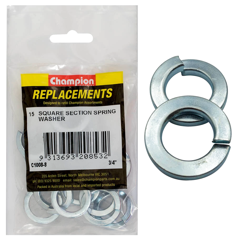 Champion 3/4in Square Section Spring Washer -15pk