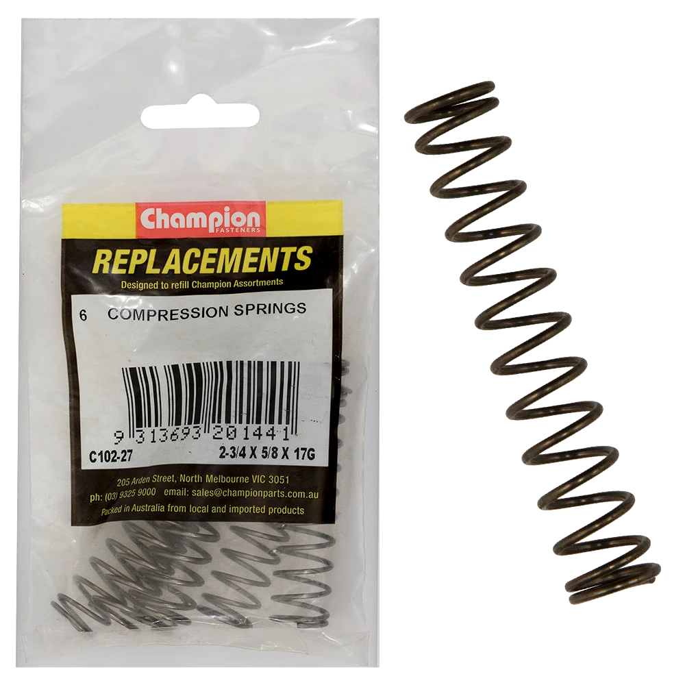 Champion 70 x 16 x 1.4mm Compression Spring-6pk