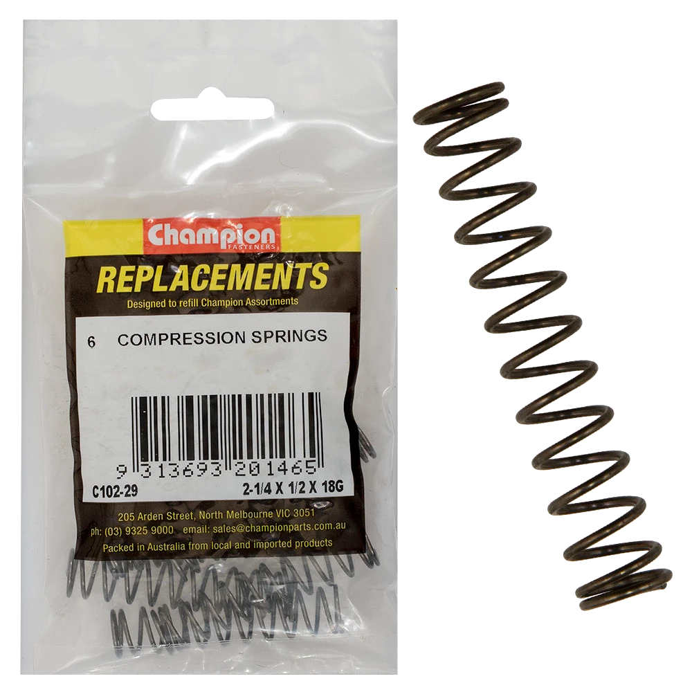Champion 56 x 12 x 1.2mm Compression Spring-6pk