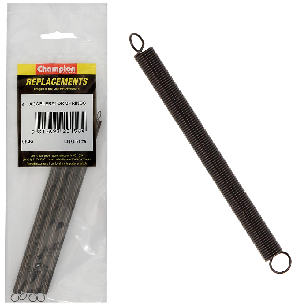 Champion 170 x 8 x 0.8mm Accelerator Spring-4pk