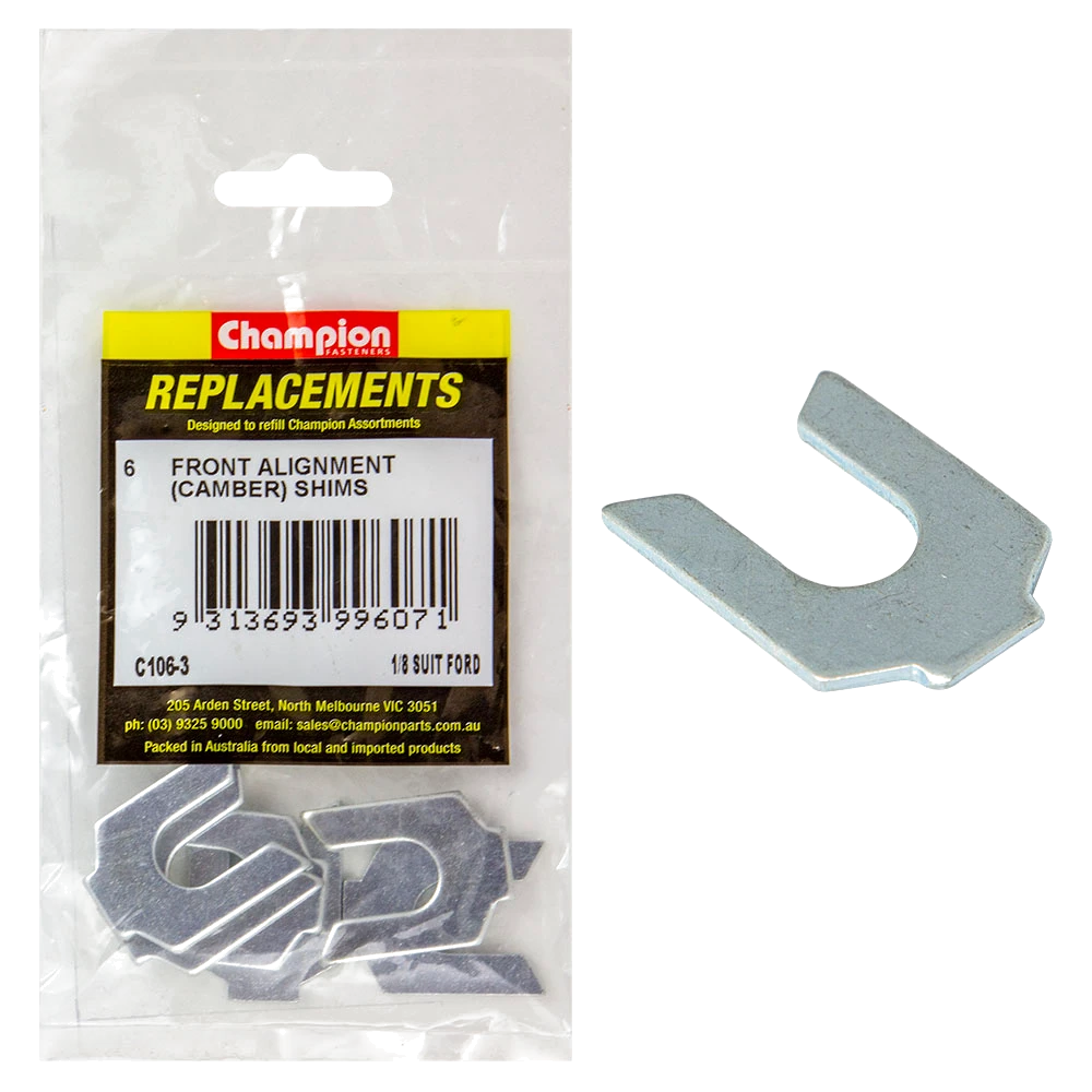 Champion 1/8in Wheel Alignment Shim -Suit Ford -6pk