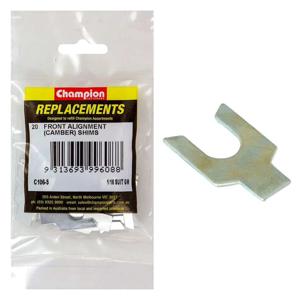 Champion 1/16in Wheel Alignment Shim -Suit GM -20pk