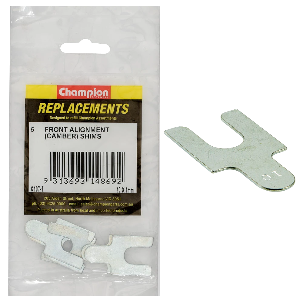 Champion Front Alignment Shim 10mm x 1mm Type 1 -5pk