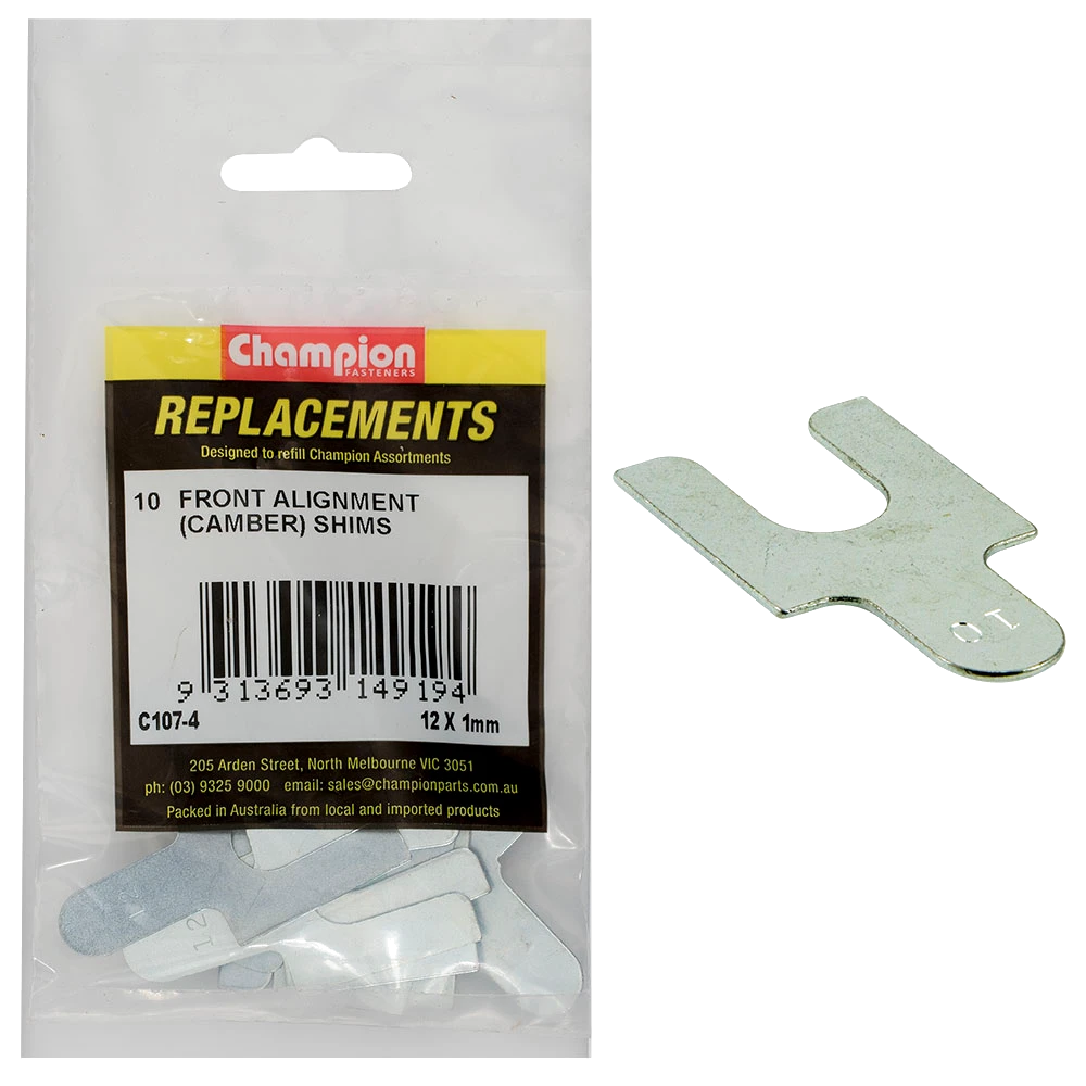 Champion Front Alignment Shim 12mm x 1mm Type 1 -10pk