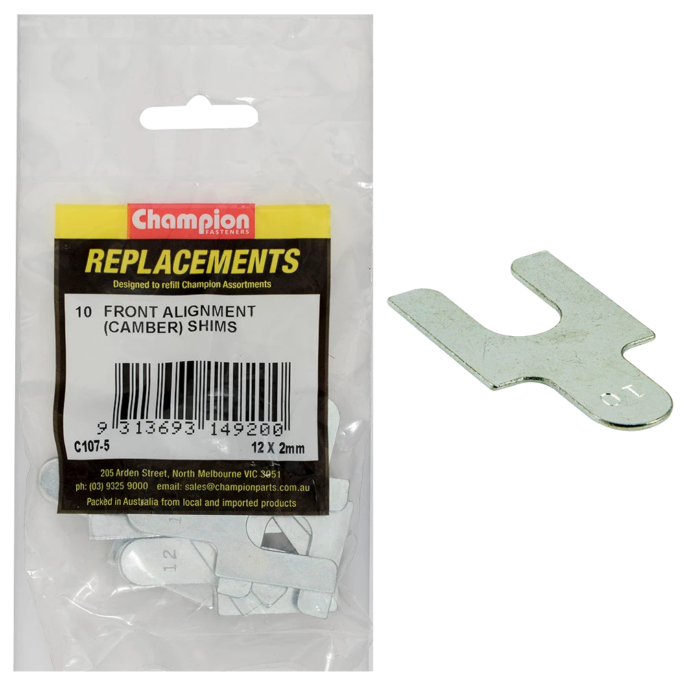 Champion Front Alignment Shim 12mm x 2mm Type 1 -10pk