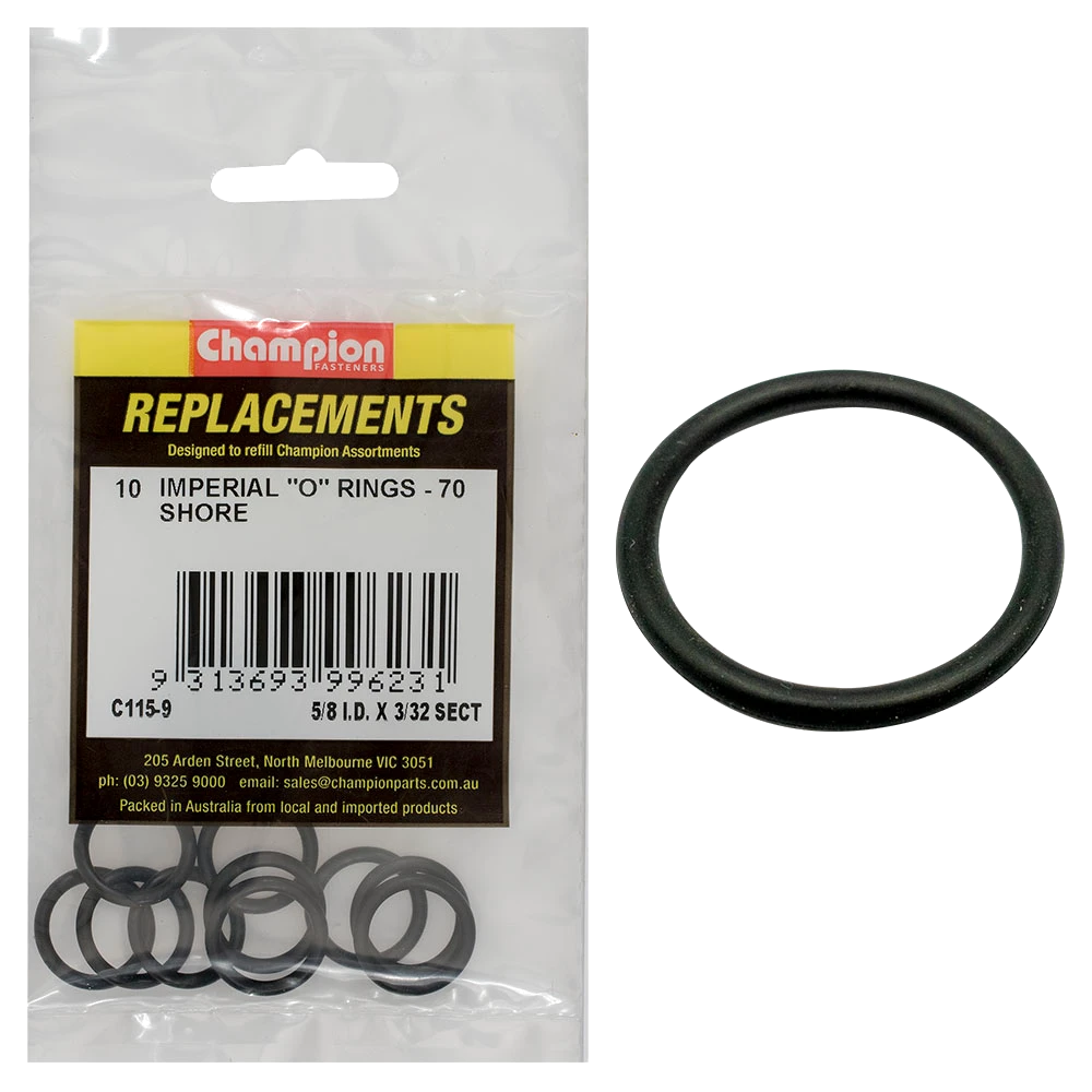 Champion 5/8in (I.D.) x 3/32in Imperial O-Ring -10pk