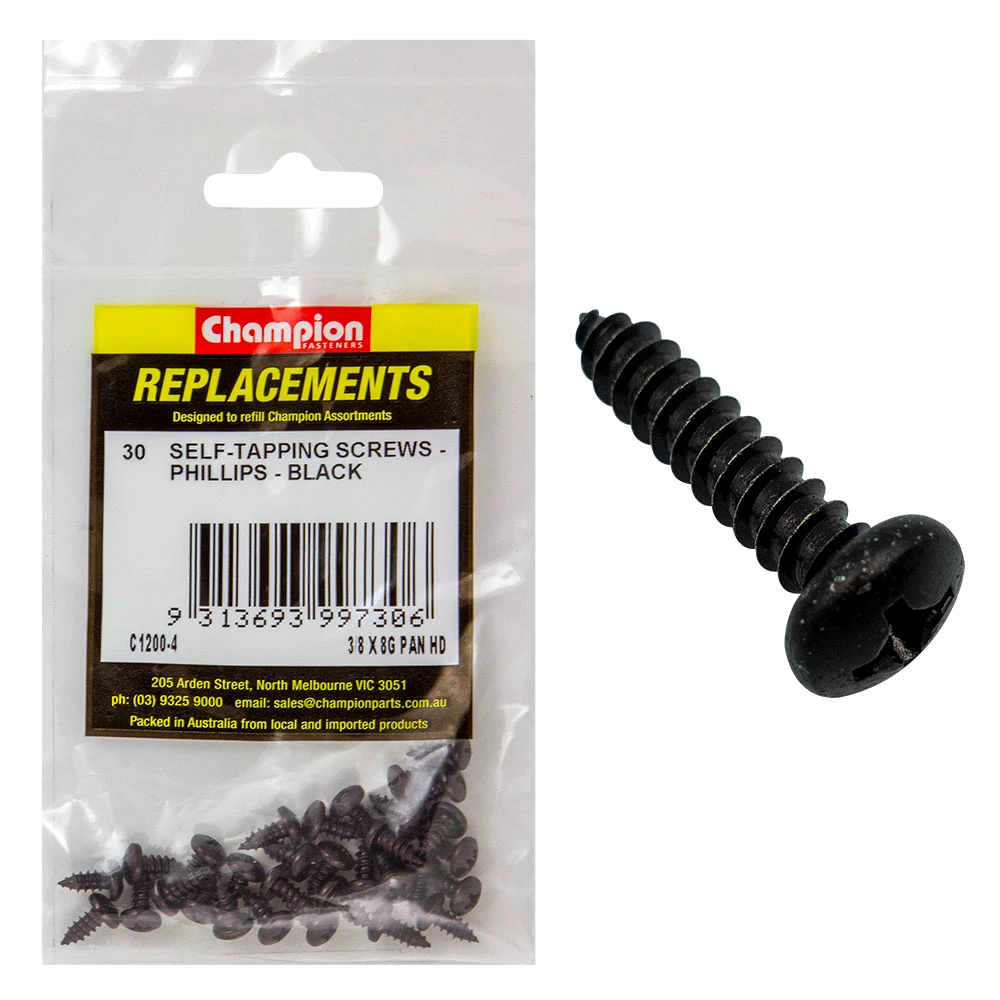 Champion 4.2 x 9.5mm Self Tapping Screw Pan Head Ph -30pk