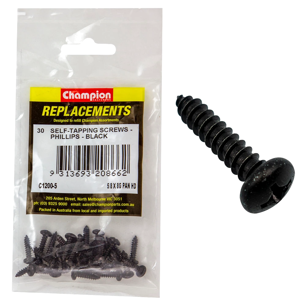 Champion 4.2 x 16mm Self Tapping Screw Pan Head Ph -30pk