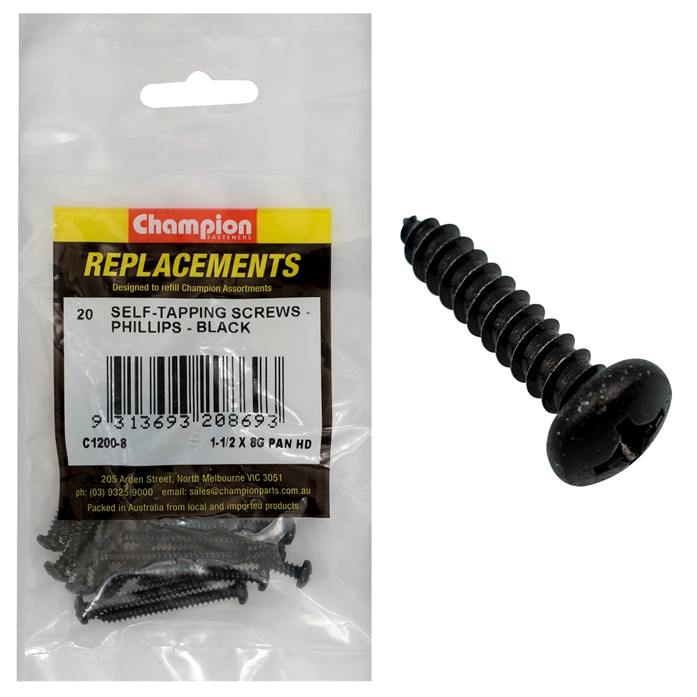 Champion 4.2 x 38mm Self Tapping Screw Pan Head Ph -20pk