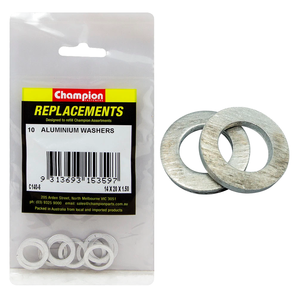 Champion M14 x 20 x 1.5mm Aluminium (Sump Plug) Washer -10pk