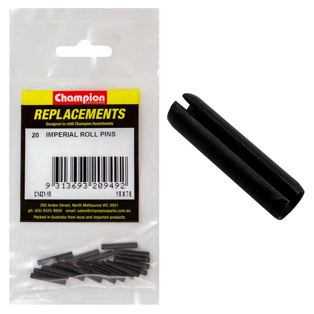 Champion 1/8in x 7/8in Roll Pin -20pk