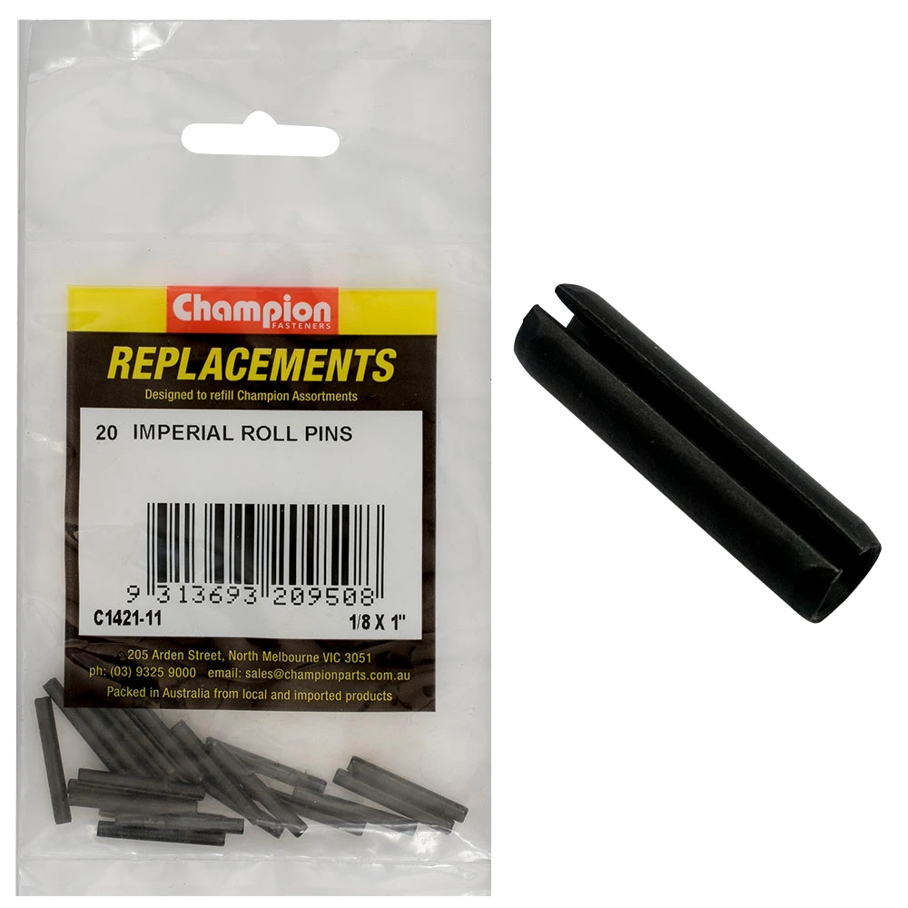 Champion 1/8in x 1in Roll Pin -20pk