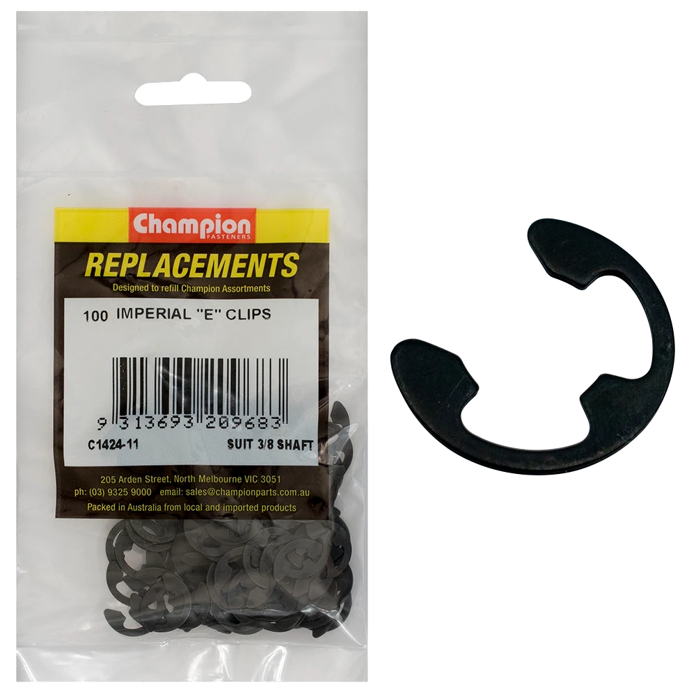 Champion E-Clip Suit 3/8 Shaft -100pk